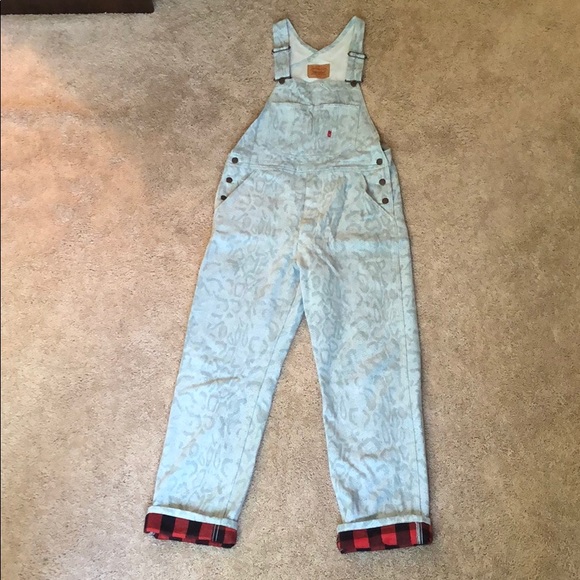 supreme levi's snakeskin overalls